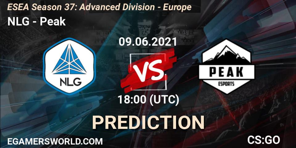 NLG - Peak: прогноз. 09.06.2021 at 18:00, Counter-Strike (CS2), ESEA Season 37: Advanced Division - Europe