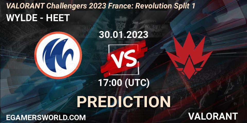 WYLDE - HEET: прогноз. 30.01.23, VALORANT, VALORANT Challengers 2023 France: Revolution Split 1