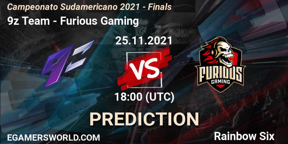 9z Team - Furious Gaming: прогноз. 25.11.2021 at 20:30, Rainbow Six, Campeonato Sudamericano 2021 - Finals