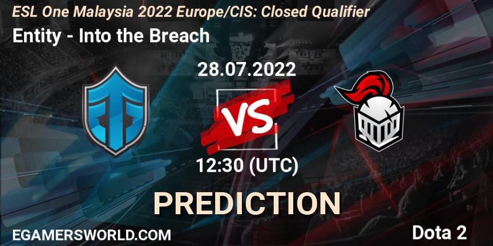 Entity - Into the Breach: прогноз. 28.07.22, Dota 2, ESL One Malaysia 2022 Europe/CIS: Closed Qualifier