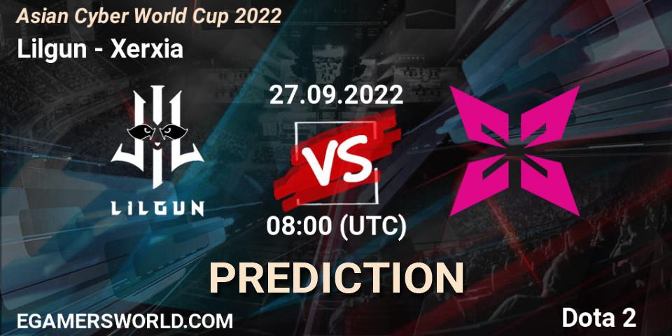 Positive Vibes - Xerxia: прогноз. 27.09.2022 at 06:00, Dota 2, Asian Cyber World Cup 2022