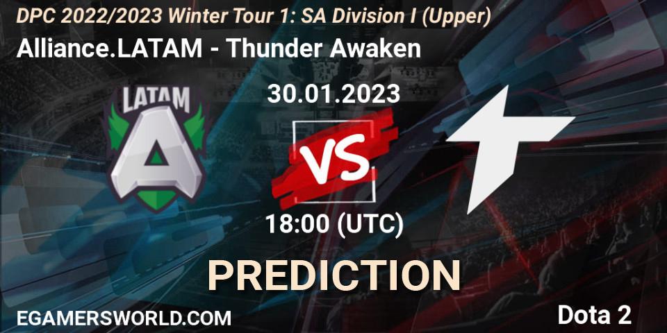 Alliance.LATAM - Thunder Awaken: прогноз. 30.01.23, Dota 2, DPC 2022/2023 Winter Tour 1: SA Division I (Upper) 