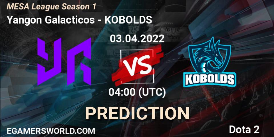 Yangon Galacticos - KOBOLDS: прогноз. 03.04.2022 at 04:10, Dota 2, MESA League Season 1