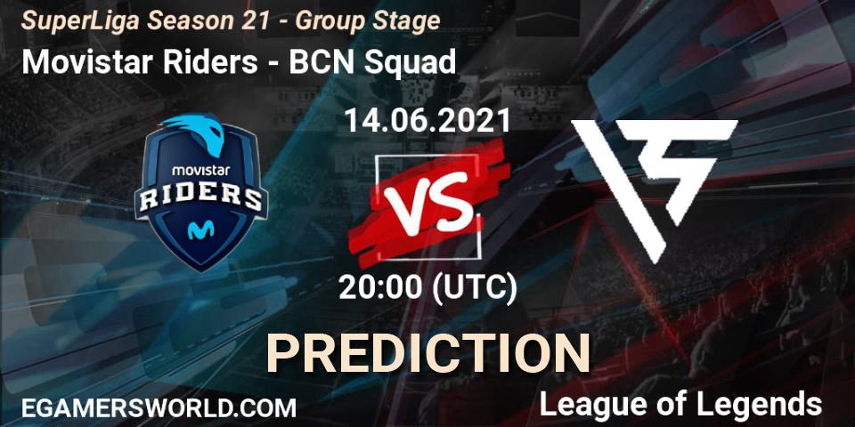 Movistar Riders - BCN Squad: прогноз. 14.06.2021 at 18:00, LoL, SuperLiga Season 21 - Group Stage 