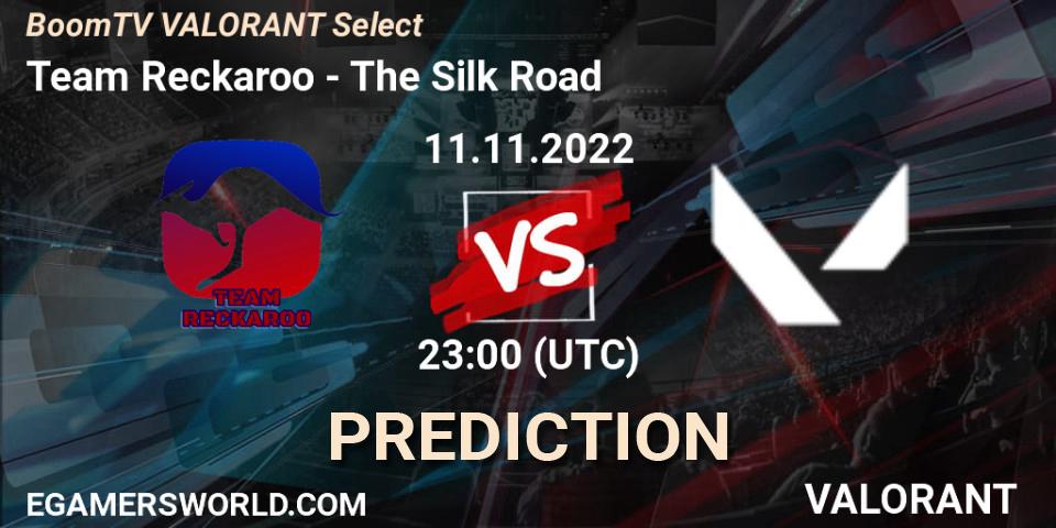 Team Reckaroo - The Silk Road: прогноз. 11.11.2022 at 23:00, VALORANT, BoomTV VALORANT Select