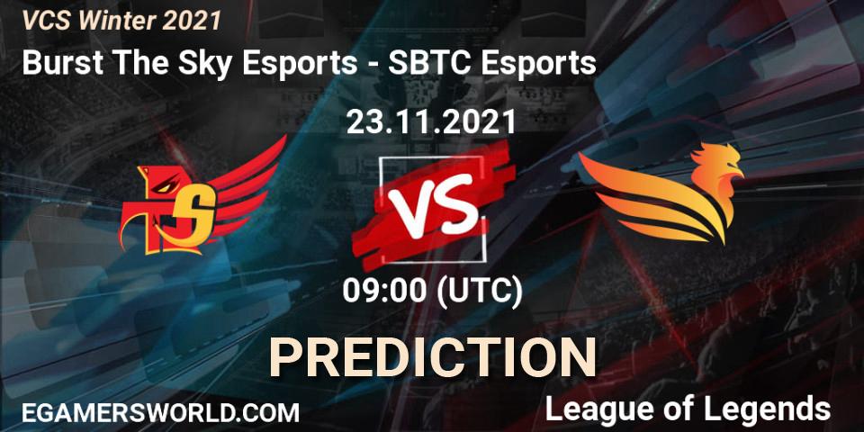 Burst The Sky Esports - SBTC Esports: прогноз. 23.11.2021 at 09:00, LoL, VCS Winter 2021