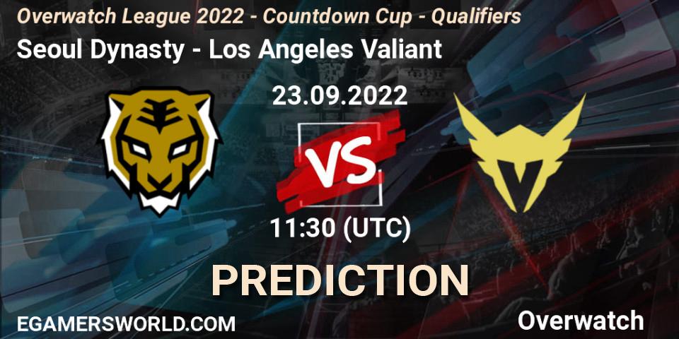 Seoul Dynasty - Los Angeles Valiant: прогноз. 23.09.2022 at 11:30, Overwatch, Overwatch League 2022 - Countdown Cup - Qualifiers