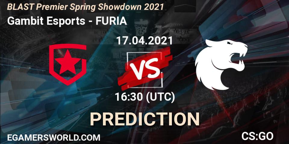 Gambit Esports - FURIA: прогноз. 17.04.21, CS2 (CS:GO), BLAST Premier Spring Showdown 2021
