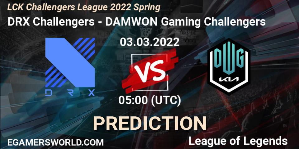 DRX Challengers - DAMWON Gaming Challengers: прогноз. 03.03.2022 at 05:00, LoL, LCK Challengers League 2022 Spring