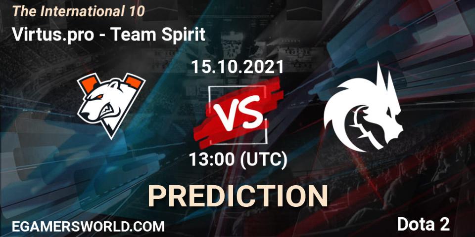 Virtus.pro - Team Spirit: прогноз. 15.10.2021 at 13:14, Dota 2, The Internationa 2021