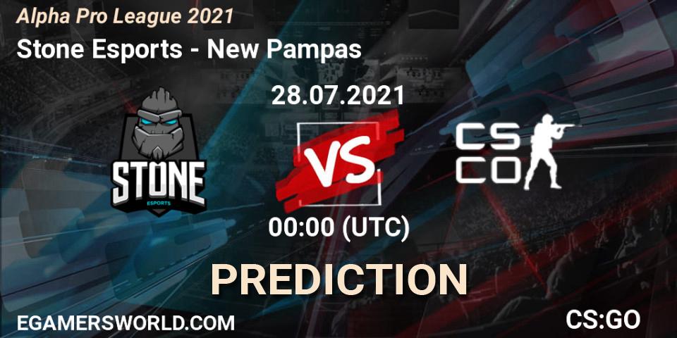 Stone Esports - New Pampas: прогноз. 28.07.2021 at 00:00, Counter-Strike (CS2), Alpha Pro League 2021