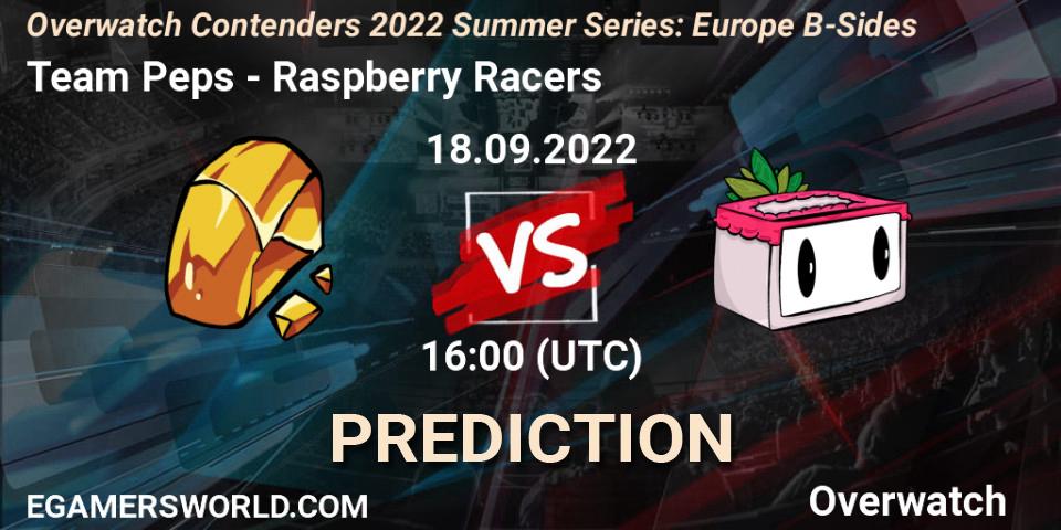 Team Peps - Raspberry Racers: прогноз. 18.09.2022 at 16:00, Overwatch, Overwatch Contenders 2022 Summer Series: Europe B-Sides
