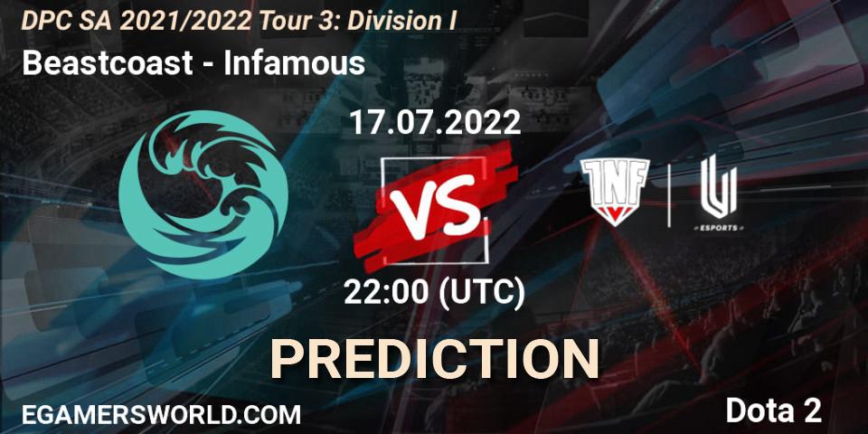 Beastcoast - Infamous: прогноз. 17.07.2022 at 22:04, Dota 2, DPC SA 2021/2022 Tour 3: Division I