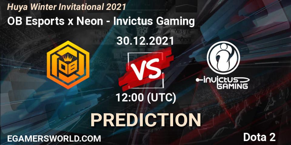 OB Esports x Neon - Invictus Gaming: прогноз. 30.12.2021 at 11:30, Dota 2, Huya Winter Invitational 2021