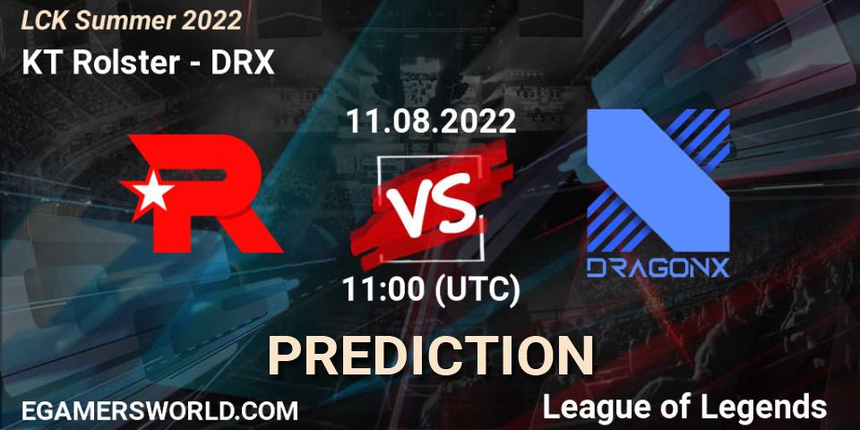 KT Rolster - DRX: прогноз. 11.08.2022 at 11:00, LoL, LCK Summer 2022