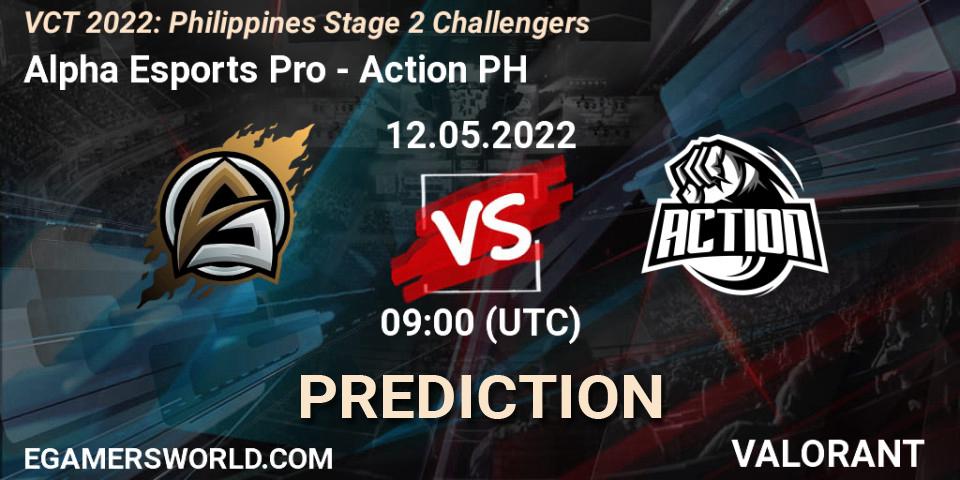 Alpha Esports Pro - Action PH: прогноз. 12.05.2022 at 09:45, VALORANT, VCT 2022: Philippines Stage 2 Challengers