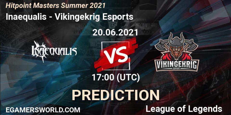 Inaequalis - Vikingekrig Esports: прогноз. 20.06.2021 at 17:40, LoL, Hitpoint Masters Summer 2021