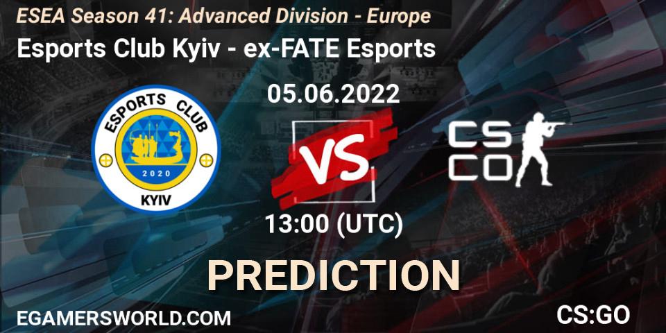 Esports Club Kyiv - ex-FATE Esports: прогноз. 05.06.2022 at 13:00, Counter-Strike (CS2), ESEA Season 41: Advanced Division - Europe