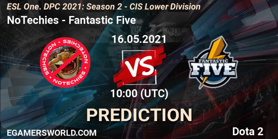 NoTechies - Fantastic Five: прогноз. 16.05.2021 at 09:57, Dota 2, ESL One. DPC 2021: Season 2 - CIS Lower Division