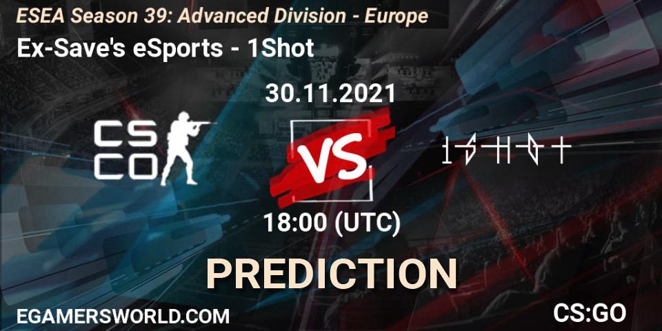 Ex-Save's eSports - 1Shot: прогноз. 02.12.2021 at 17:00, Counter-Strike (CS2), ESEA Season 39: Advanced Division - Europe