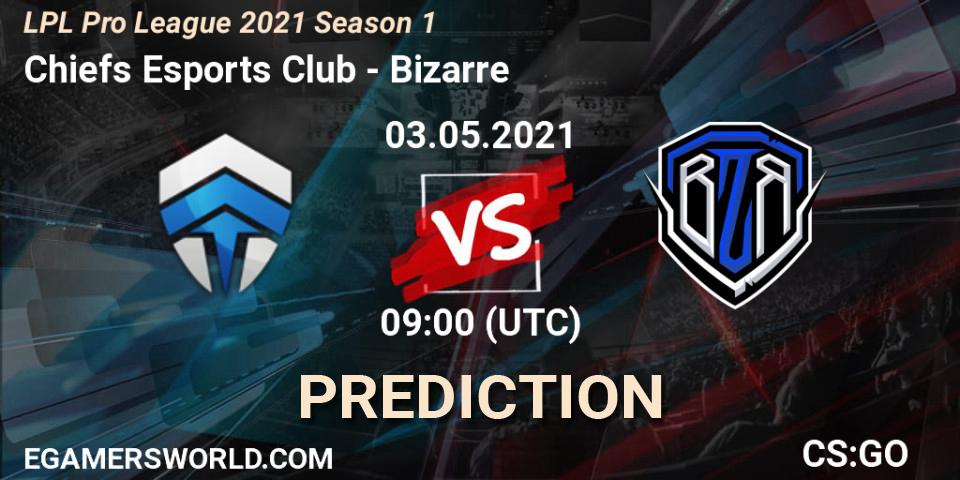 Chiefs Esports Club - Bizarre: прогноз. 03.05.2021 at 09:00, Counter-Strike (CS2), LPL Pro League 2021 Season 1