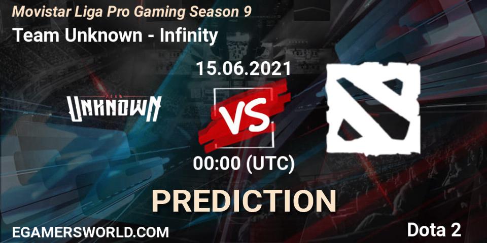Team Unknown - Infinity Esports: прогноз. 15.06.2021 at 00:04, Dota 2, Movistar Liga Pro Gaming Season 9