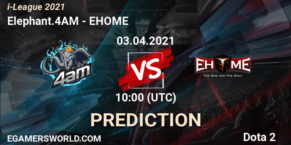 Elephant.4AM - EHOME: прогноз. 03.04.2021 at 12:03, Dota 2, i-League 2021 Season 1
