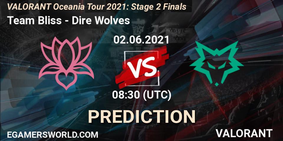 Team Bliss - Dire Wolves: прогноз. 02.06.2021 at 08:30, VALORANT, VALORANT Oceania Tour 2021: Stage 2 Finals