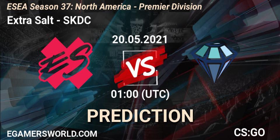 Extra Salt - SKDC: прогноз. 20.05.2021 at 01:00, Counter-Strike (CS2), ESEA Season 37: North America - Premier Division