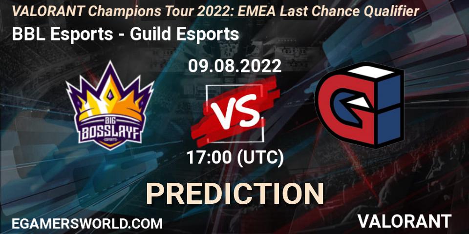 BBL Esports - Guild Esports: прогноз. 09.08.2022 at 17:20, VALORANT, VCT 2022: EMEA Last Chance Qualifier