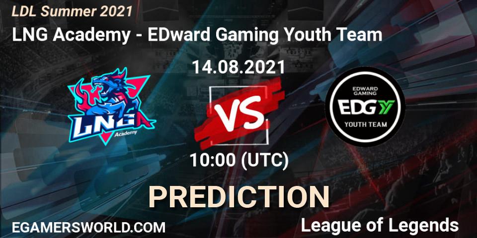 LNG Academy - EDward Gaming Youth Team: прогноз. 14.08.2021 at 11:25, LoL, LDL Summer 2021