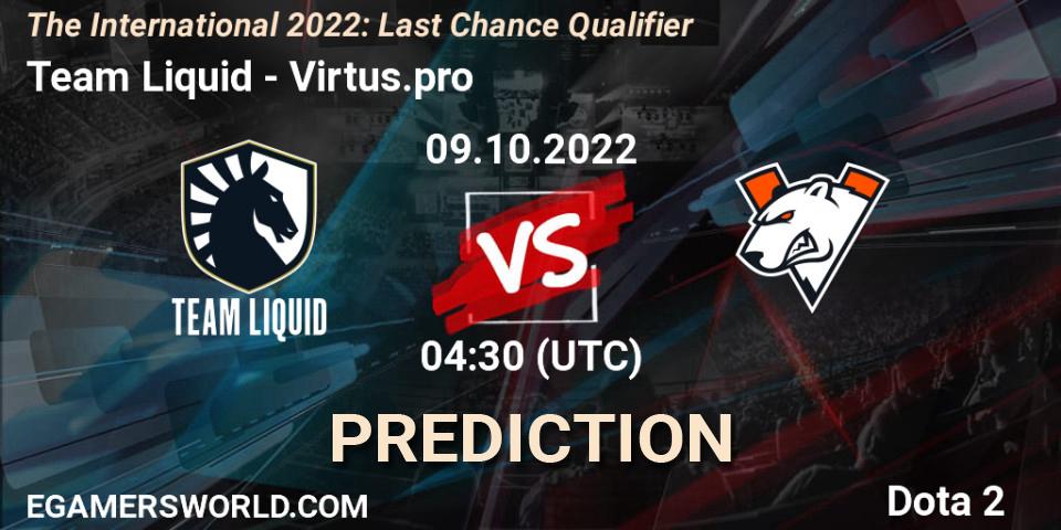 Team Liquid - Virtus.pro: прогноз. 09.10.22, Dota 2, The International 2022: Last Chance Qualifier
