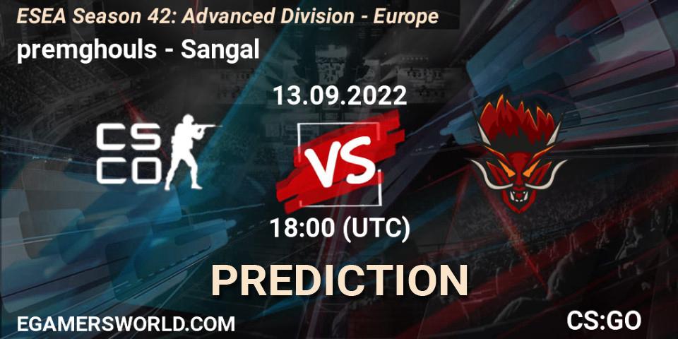 premghouls - Sangal: прогноз. 13.09.22, CS2 (CS:GO), ESEA Season 42: Advanced Division - Europe