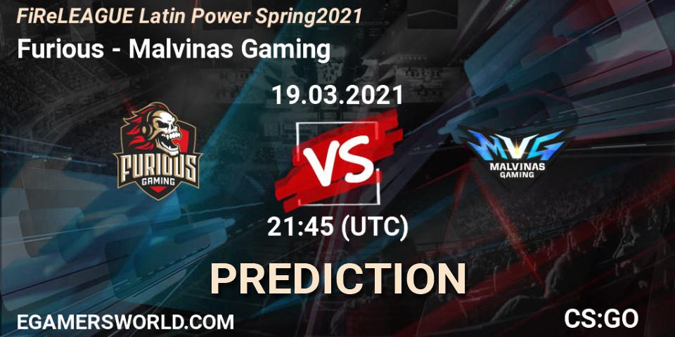 Furious - Malvinas Gaming: прогноз. 19.03.2021 at 22:00, Counter-Strike (CS2), FiReLEAGUE Latin Power Spring 2021 - BLAST Premier Qualifier