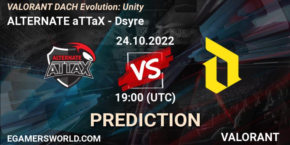 ALTERNATE aTTaX - Dsyre: прогноз. 24.10.2022 at 19:00, VALORANT, VALORANT DACH Evolution: Unity