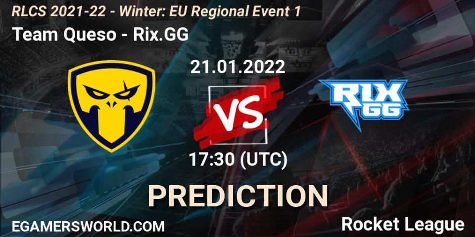 Team Queso - Rix.GG: прогноз. 21.01.22, Rocket League, RLCS 2021-22 - Winter: EU Regional Event 1