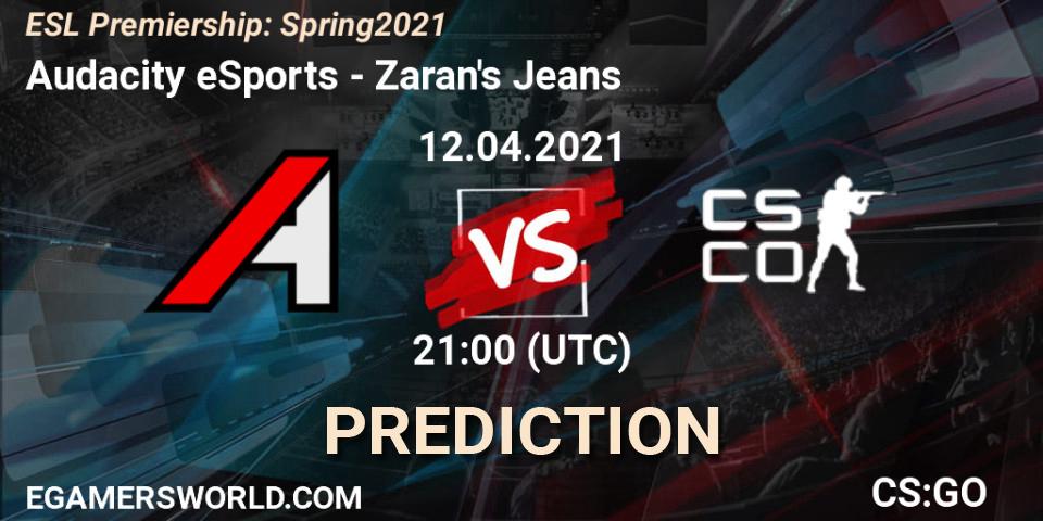 Audacity eSports - Zaran's Jeans: прогноз. 12.04.2021 at 21:15, Counter-Strike (CS2), ESL Premiership: Spring 2021