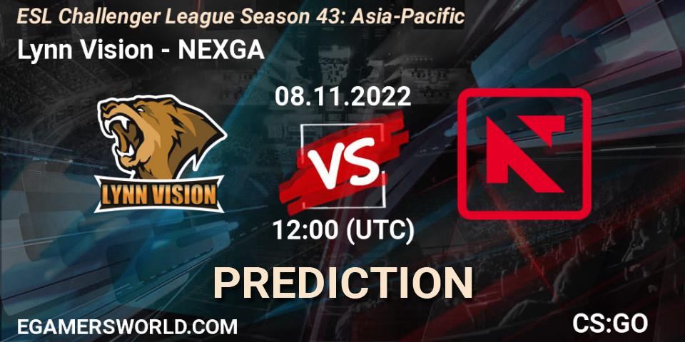 Lynn Vision - NEXGA: прогноз. 08.11.22, CS2 (CS:GO), ESL Challenger League Season 43: Asia-Pacific