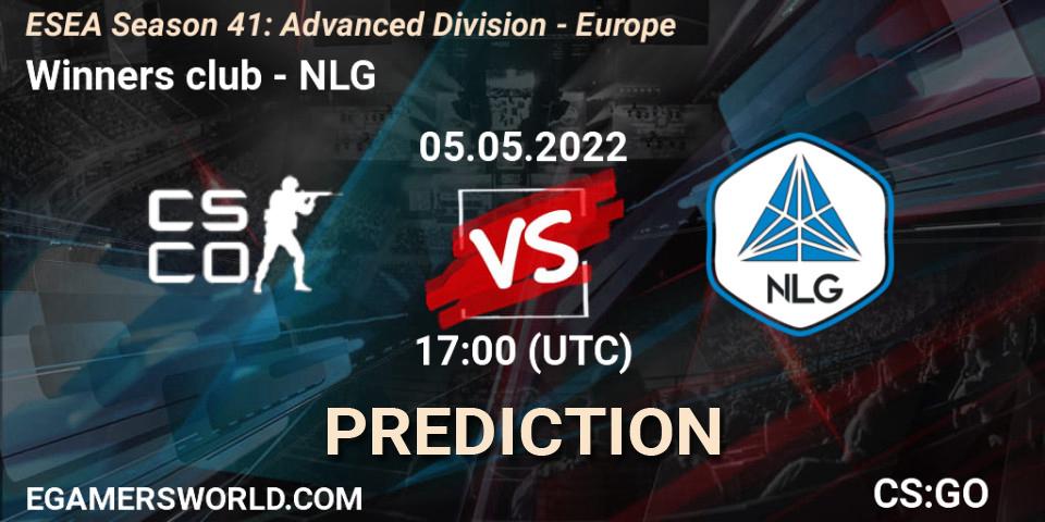 Winners club - NLG: прогноз. 05.05.2022 at 17:00, Counter-Strike (CS2), ESEA Season 41: Advanced Division - Europe