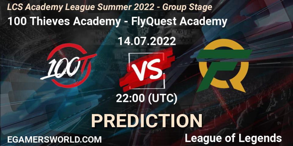 100 Thieves Academy - FlyQuest Academy: прогноз. 14.07.22, LoL, LCS Academy League Summer 2022 - Group Stage