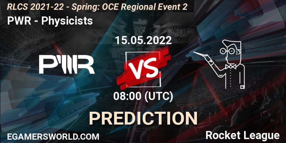 PWR - Physicists: прогноз. 15.05.2022 at 08:00, Rocket League, RLCS 2021-22 - Spring: OCE Regional Event 2