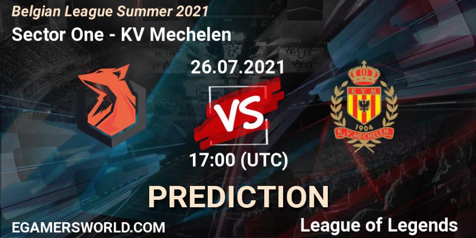 Sector One - KV Mechelen: прогноз. 26.07.2021 at 17:00, LoL, Belgian League Summer 2021