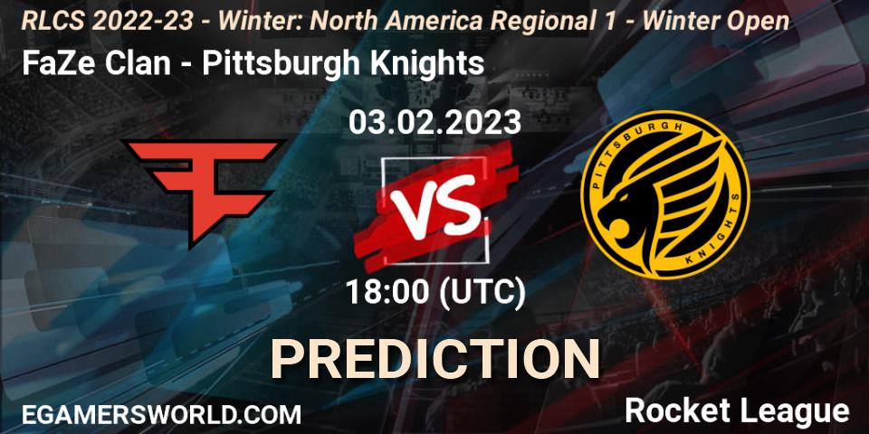 FaZe Clan - Pittsburgh Knights: прогноз. 03.02.2023 at 18:00, Rocket League, RLCS 2022-23 - Winter: North America Regional 1 - Winter Open