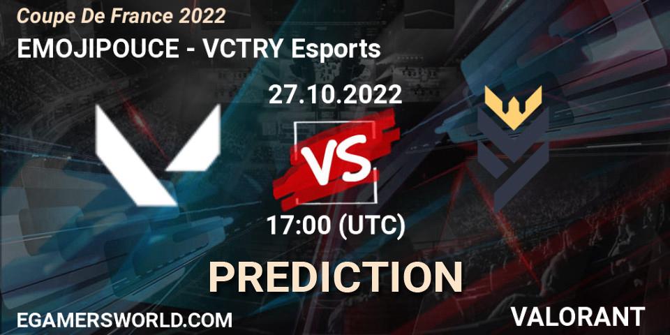 EMOJIPOUCE - VCTRY Esports: прогноз. 27.10.22, VALORANT, Coupe De France 2022