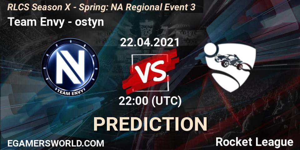 Team Envy - ostyn: прогноз. 22.04.2021 at 22:00, Rocket League, RLCS Season X - Spring: NA Regional Event 3