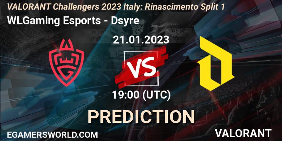 WLGaming Esports - Dsyre: прогноз. 21.01.2023 at 19:00, VALORANT, VALORANT Challengers 2023 Italy: Rinascimento Split 1