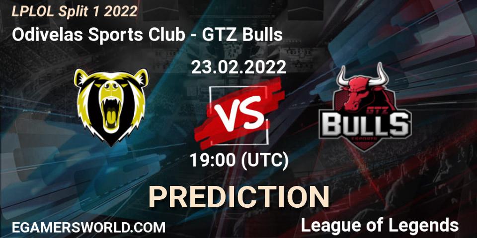 Odivelas Sports Club - GTZ Bulls: прогноз. 23.02.22, LoL, LPLOL Split 1 2022