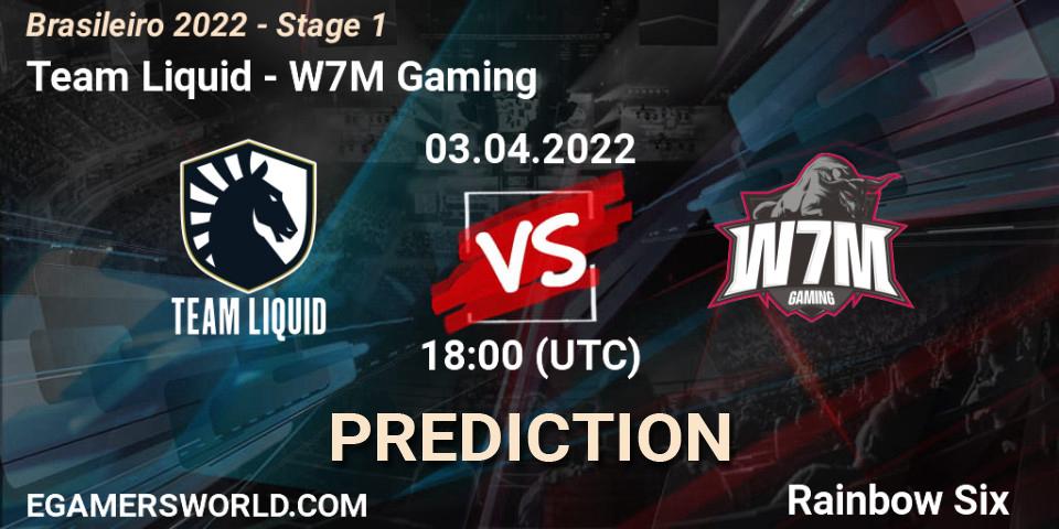 Team Liquid - W7M Gaming: прогноз. 03.04.2022 at 18:15, Rainbow Six, Brasileirão 2022 - Stage 1