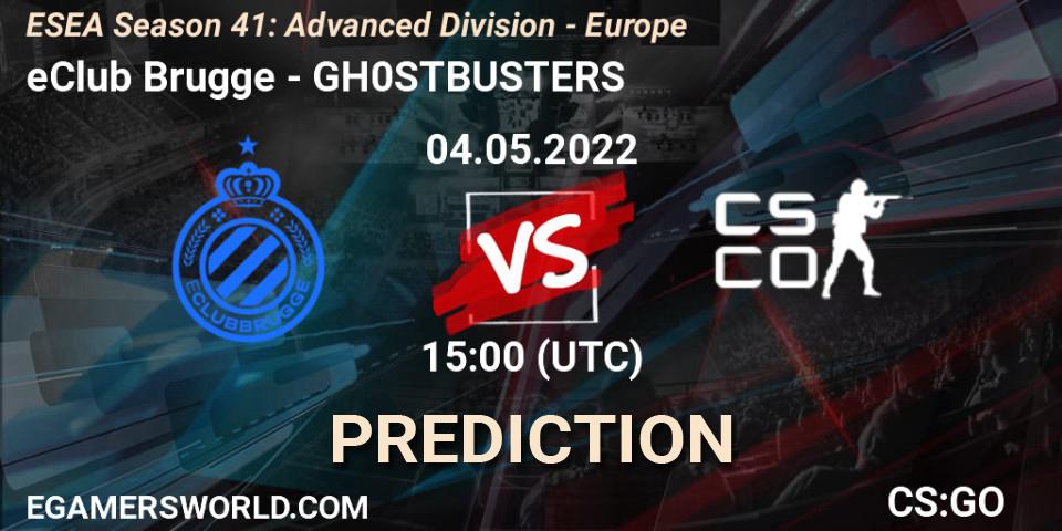 eClub Brugge - GH0STBUSTERS: прогноз. 04.05.2022 at 15:00, Counter-Strike (CS2), ESEA Season 41: Advanced Division - Europe