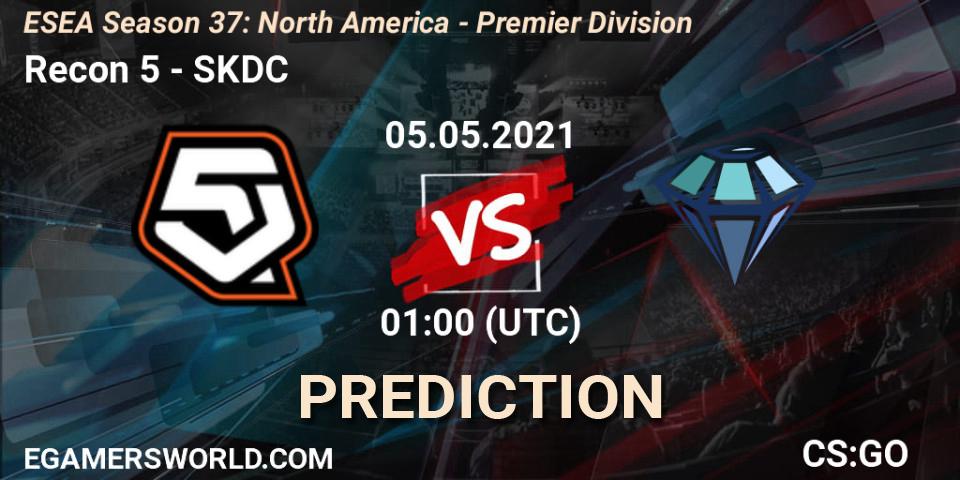 Recon 5 - SKDC: прогноз. 05.05.2021 at 01:00, Counter-Strike (CS2), ESEA Season 37: North America - Premier Division